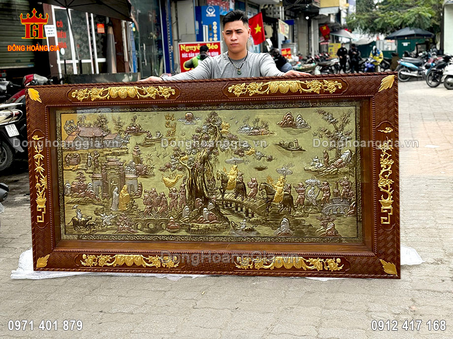 Đồng Hoàng Gia là địa chỉ chế tác tranh vinh quy bái tổ mạ vàng uy tín